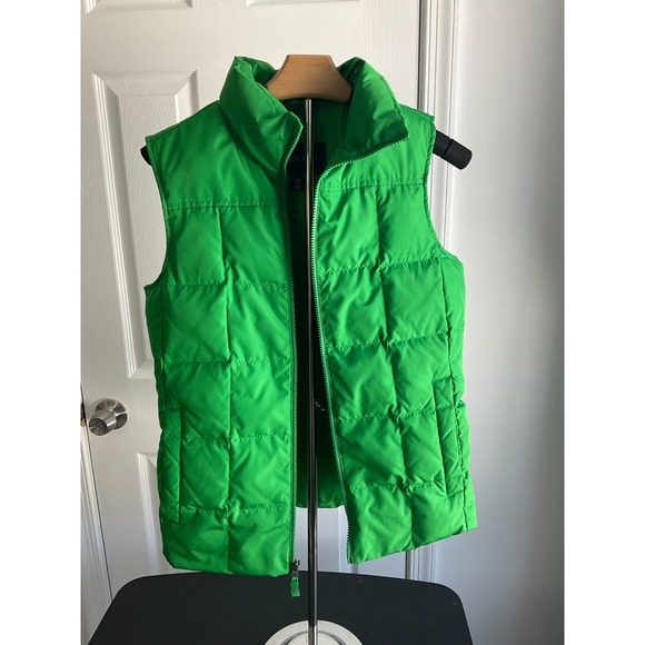 Lands' End Jackets & Blazers - Lands' End Green Puffer Vest Unisex Extra Small XS Zip Front